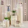 Venta al por mayor Nuevos Accesorios de Boda Mesa de Postres Cilíndrica Plegable Columna Romana Guía de Camino Adornos Diseño de Fiesta de Cumpleaños