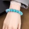 Pulsera con degradado de jade blanco a través del hielo, linda pulsera de morganita con cuentas redondas, joyería de temperamento de nicho fresco al por mayor