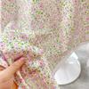 Estilo coreano impressão digital tecido de algodão puro suave pano floral fresco roupas femininas saco de desgaste doméstico jóias