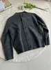 Suéter de cuello medio estilo americano, unisex, otoño/invierno, retro, vintage, corte holgado, cálido, cárdigan de punto de ajuste limpio