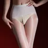 Taffy Bird "Adicción a las Perlas" Medias Negras con Masaje de Perlas, Lencería Divertida y Sexy, Medias Brillantes de Aceite de Caballo que No se Bajan