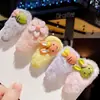 Clipe de pelúcia para cabelo de frutas de desenho animado BB, grampo de cabelo fofo para meninas, franja, lã de vison, acessórios para cabelo infantil, grampo de cabelo