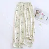 Calça de Pijama Estampada em Cetim para Mulheres, Calça Longa Fina de Verão, Calça Anti-Mosquito, Calça para Casa, Pode Ser Usada Fora, Calça com Ar Condicionado