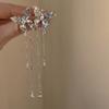 Nuevos pendientes de mariposa líquida de plata, pendientes de elfo con borlas de lujo y luz de nicho, pendientes de viento frío de alta sensación, venta al por mayor
