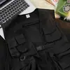 Atacado de Roupa de Trabalho Novo Estilo com Elementos de Design Legais e Únicos, Coletes Curtos para Homens e Mulheres, Looks Combinando para Casais, Jaquetas da Moda