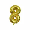 Balão Digital Flutuante de Filme de Alumínio Versão Americana 32 polegadas Dourado Médio Balão Digital Decoração Atacado