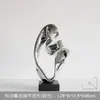 Adornos Grandes Sencillos de Oro y Plata para Sala de Estar, Mueble de TV para Sala de Muestras, Decoraciones de Oficina, Textiles para el Hogar, Mesa de Entrada