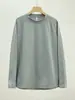 Camiseta Básica Unissex Estilo Casal Gola Redonda Fio Colorido Manga Raglan Longa 8811