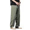 Pantalones Casuales de Algodón Estilo Japonés Haozhi para Hombre Verano 2025 Sueltos Versátiles Simples de Color Sólido Rectos Largos