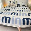 Artículo Individual/Fresco Azul Cuadros Cama para Cachorro Sábana Protector de Colchón Simmons Protector de Colchón Funda de Almohada 1.8m1.5 Juego de Tres Piezas 3