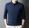 Camiseta Polo de Manga Larga de Alta Calidad para Hombre, de Venta Caliente en Verano, Polo Fino de Negocios para Hombre