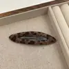 Grampo de Cabelo Estilo Coreano com Estampa de Leopardo para Franja da Testa, Presilha para Franja Lateral, Grampo para a Parte de Trás da Cabeça, Acessório de Cabelo para Outono e Inverno