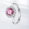 Anillo de Moissanita más vendido transfronterizo diseño femenino sentido de la moda nicho estilo frío personalidad joyería fabricantes al por mayor