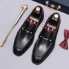Zapatos de Cuero de Vaca Estilo Británico de Negocios para Hombre, Versión Coreana Zapatos de Cuero Casual sin Cordones de Moda, Cuero Genuino, Talla Grande