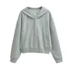 Sporty Casual Fashion Hoodie Outerwear Inner Top Elastic Waist Drawstring Back Slit Skirt Set