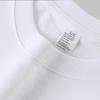Camiseta 350g Estilo Americano Decote Pequeno Ombro Caído Manga Curta, Unissex, Modelagem Solta, Camiseta Básica Cor Sólida, Algodão Puro Pesado