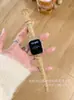 Correa de Cuero con Patrón de Bambú Brillante en Forma de I Adecuada para Apple Watch 10 S11 Huawei Fit4 Gt6 Xiaomi Pulsera