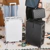Maleta Retro de Marco de Aluminio en Ángulo Recto para Hombres y Mujeres con Cerradura de Combinación, Maleta de Viaje de Cuero de 20 Pulgadas, Maleta Giratoria de 24 Pulgadas con Ruedas 26 pulgadas