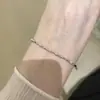 Pulsera de Moda 2026 para Mujer de Xiaohongshu, Diseño de Nicho Ins, Pulsera de Bambú Plateada Moderna y Versátil