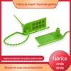 Selo de plástico para embalagem para viagem rasgado à mão selo de logística descartável selo de aviação fivela de saco anti-queda selo de chumbo anti-falsificação com miçangas