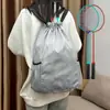 Mochila com Cordão para Armazenamento de Raquete de Badminton Impermeável Grande Capacidade Bolsa com Cordão Esportiva Mochila de Ciclismo Impressão Personalizável