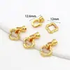 Hebilla de Conexión para Pulsera Chapada en Oro de 18 Quilates que Conserva el Color Accesorios de Joyería DIY Incrustada con Zirconia Perla Material Hebilla de Acabado B68