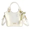 Bolso Pequeño de Moda y Elegante para Mujer, Bolso Cruzado Versátil de Hombro Único Retro Nuevo 2025, Bolso de Mano Informal Tipo Cubo para Damas