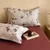 Juego de cuatro piezas estilo vintage de algodón cepillado Clase A, sábana y funda de edredón de algodón grueso para otoño, venta al por mayor de ropa de cama Nantong