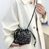 Moda Inverno 2026 Tendência Estilosa Nova Moda Alta Qualidade Lantejoulas Cordão Ombro Transversal Bolsa da Sorte