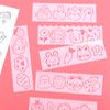 Bonito dos desenhos animados oco cópia da mão modelo de jornal crianças alunos da escola primária desenho modelo de mão conta diy desenho régua terno