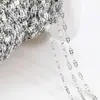 Cadena de labios en relieve de acero inoxidable en oro de 18 quilates que conserva el color, cadena de ondas de agua, cadena de clavícula, collar, pulsera, accesorios de joyería DIY