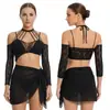 Nuevo bikini sexy de punto calado transfronterizo europeo y americano, salida de playa, top de manga larga con escote halter Bardot y tejido de malla jacquard
