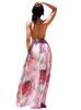 Vestido de tirantes con estampado floral sexy de escote en V profundo, nuevo de primavera/verano, transfronterizo europeo y americano para mujer