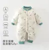 Mameluco Grueso Forrado de Felpa para Bebé 150g Mono de Dibujos Animados para Bebés Clase A para Recién Nacidos Impermeable Cálido para Exteriores Ropa para Gatear