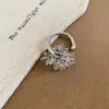 Pendientes Transparentes con Forma de C Estilo Coreano, Lujo Ligero y Moda de Alta Gama, Collar Sencillo, Anillo, Conjunto de Joyería Versátil y Exquisito para Mujer