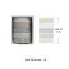 SDRT250308 Série Papel Comum Conjunto de Fitas Washi, Fita de Material Decorativo Padrão Xadrez para Diário T