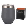 Amazon Cross-border 12ozU Copo de Ovo 304 Aço Inoxidável Camada Dupla Comércio Exterior Barriga Fria Copo Casca de Ovo Vinho Tinto