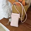 Yue Zi 2026 Verão Nova Bolsa para Celular Simples Tendência Versátil Retrô Pequena Transversal de Ombro Bolsa de Palha Bolsa Feminina