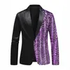 Trajes Europeos y Americanos para Hombre Transfronterizos con Lentejuelas Onduladas, Chaquetas Brillantes para Banquetes, Fiestas Nocturnas, Bodas y Fiestas en Discotecas