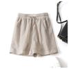 Camisa Casual de Verano 2025 de Cuello en V y Manga Larga, Shorts Holgados Ligeros, Traje de Dos Piezas de Camisa para Mujer, para el Hogar y al Aire Libre