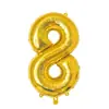 Globos de Número de 32 pulgadas 0-9 Globos de Número de Papel de Aluminio Decoración de Cumpleaños de Bebé Números Globos de Papel de Aluminio Transfronterizos