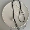 Colar Pingente Triangular de Couro Multicamadas Moda Estilo Ins Corrente Simples para Suéter Joias de Nicho de Alta Qualidade Atacado