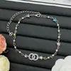 Novo Colar Chanel Estilo Estrela de Cinco Pontas Colorida Duplo C 2025 para Mulheres, Réplica de Luxo de Alta Qualidade Colar Chanel