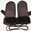 Luvas quentes de inverno para homens e mulheres, estilo mesmo, ciclismo, imitação de pele, uma imitação de pele de carneiro acolchoada, quente