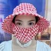 Nuevo sombrero floral primavera y verano para mujer sombrero con visera protectora solar integrado sombrero para cubrir la cara máscara anti-ultravioleta sombrero de sol sombrero a prueba de viento