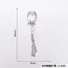 Nova Manicure Joia de Zircônia Pingente de Borboleta Corrente Coração de Diamante Grande Gravata Borboleta Pilha de Diamante Acessórios de Unha Usáveis com Diamante