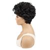 Peluca de rollo pequeño para damas de comercio exterior, tocado de pelo corto africano rizado para mujeres, tocado de pelo corto con microrollos de fibra química, venta al por mayor