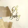 Estilo Transfronteiriço Ins Feliz Aniversário Ohbaby Bronzeamento Bronzeamento Acrílico Plug-in para Bolo Suprimentos de Festa Roupa para Bolo