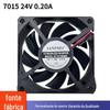 O ventilador de resfriamento 7015 é adequado para amplificador de potência de servidor de chassi de computador 24V 0.20A ventilador pequeno mudo