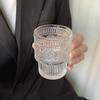 Colección de vidrio nicho medio-antiguo apilable con relieve de girasol Vidrio patrón Glaciar Taza burbuja jugo taza de café